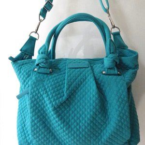 VERA BRADLEY Hadley On-the Go/Satchel Purse/ Microfiber/Shoulder Bag/ Teal Green
